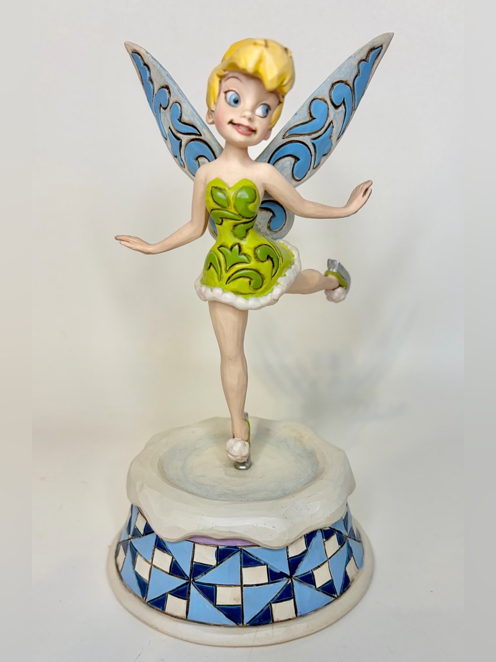Jim Shore Disney Traditions "Skating Pixie" Tinker Bell Figurine - AS IS